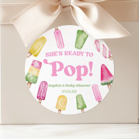 She's Ready To Pop Pink Popsicle Baby Shower