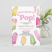 She's Ready To Pop Pink Popsicle Baby Shower Invitation | Zazzle