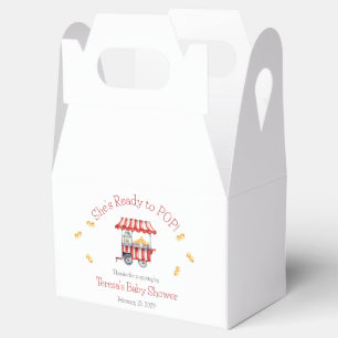 She's Ready to POP! Popcorn Baby Shower Favor Boxes