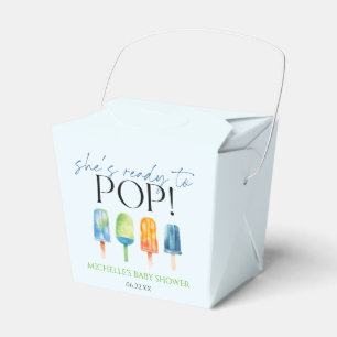 She's Ready To Pop! Popsicle Baby Shower Favor Boxes
