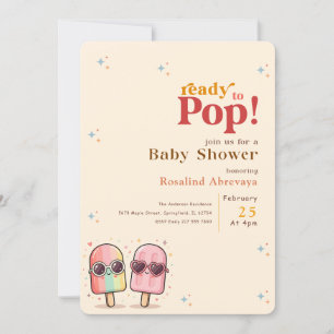 She's Ready to Pop Popsicle Baby Shower Invitation