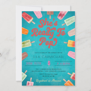 She's Ready to Pop Popsicle Baby Shower Invitation
