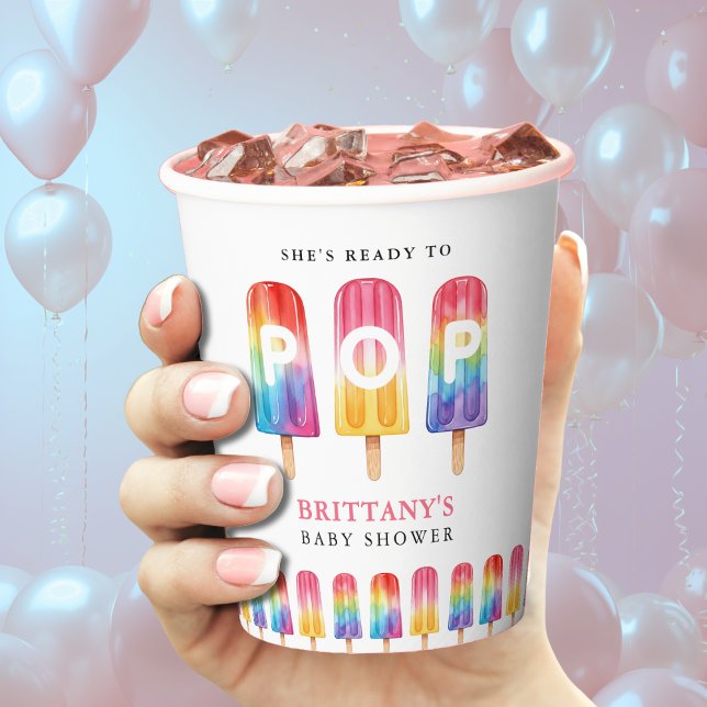 She's Ready To Pop Popsicle Summer Baby Shower Paper Cups (She's Ready To Pop Popsicle Summer Baby Shower Paper Cups
)