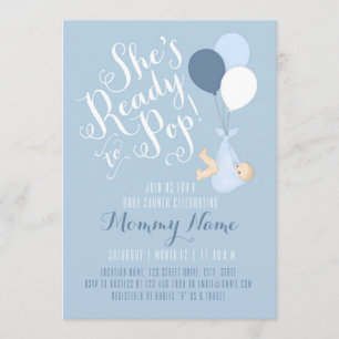 She's Ready To Pop! Shower Invitation