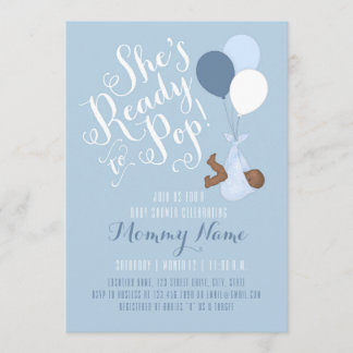 She's Ready To Pop! Shower Invitation