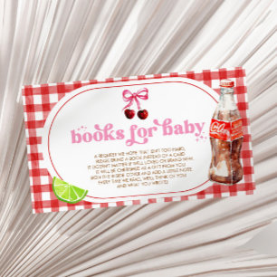 She's Ready To Pop Soda Baby Shower Books for Baby Enclosure Card