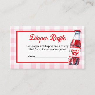 She's Ready to Pop Soda Baby Shower Diaper Raffle Enclosure Card