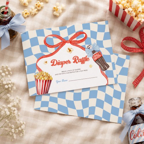 She's Ready To Pop Soda Baby Shower Diaper Raffle Enclosure Card