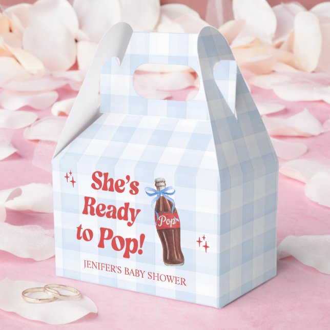 She's Ready to Pop Soda Baby Shower Favor Boxes (Wedding)