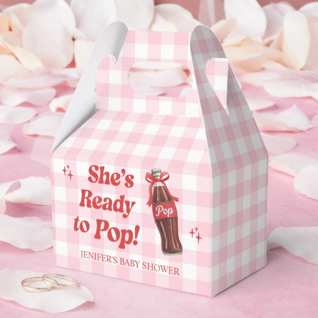 She's Ready to Pop Soda Baby Shower Favor Boxes (Wedding)