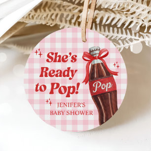 She's Ready to Pop Soda Baby Shower Favor Tags