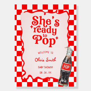 She's Ready to Pop Soda Baby Shower Foam Boards