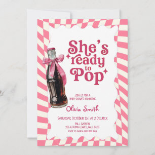 She's Ready to Pop Soda Baby Shower Invitation