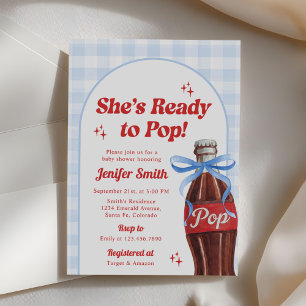 She's Ready to Pop Soda Baby Shower Invitation