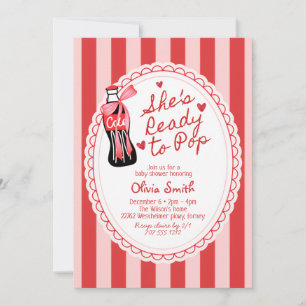  She's Ready to Pop Soda Baby Shower Invitation
