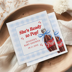 She's Ready to Pop Soda Baby Shower Napkins