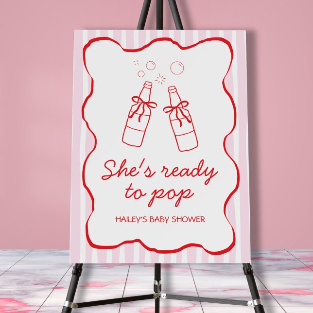 She's Ready To Pop Soda Bottle Baby Shower Welcome Foam Board (She's Ready To Pop Soda Bottle Baby Shower Welcome Foam Board)