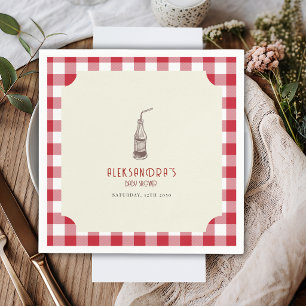 She's Ready To Pop Soda Bottle Retro Baby Shower  Napkins