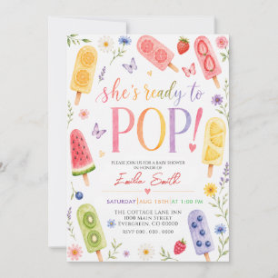She's Ready to POP! Summer Popsicle Baby Shower Invitation