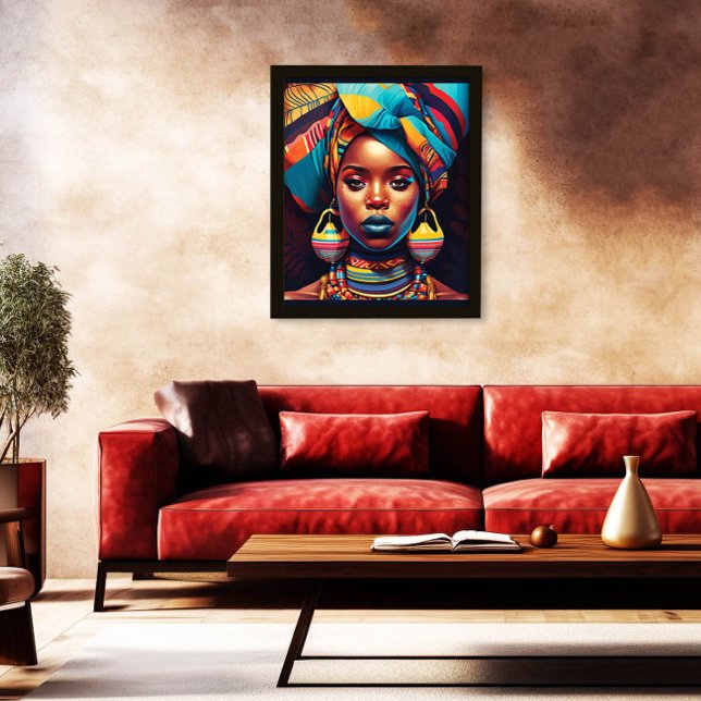 She's Royal Wall Art | Black Woman Art (Black Woman Queen)