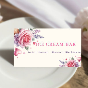 She's Scooped Up Pastel Ice Cream Bridal Shower Table Tent