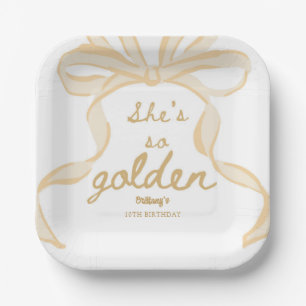 She's So Golden Girl 10th Birthday Party Paper Plates