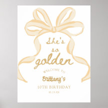 She's So Golden Girl 10th Birthday Party Welcome