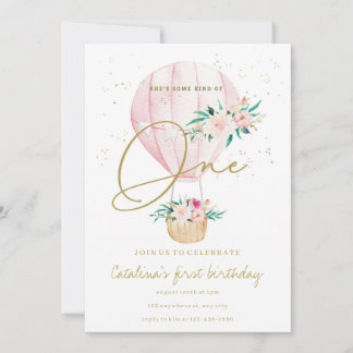 She's Some Kind of One Invitation | Pink Floral