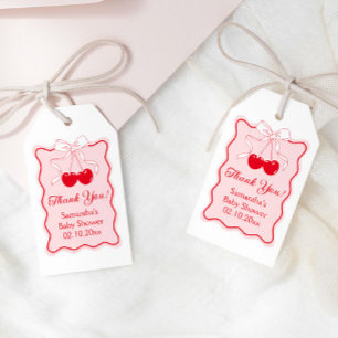 She's the Cherry On Top Baby Shower Favor Gift Tags
