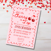 She's the Cherry on Top Baby Shower Invitation