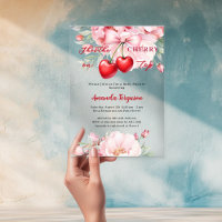 She's the cherry on top bow florals Baby Shower