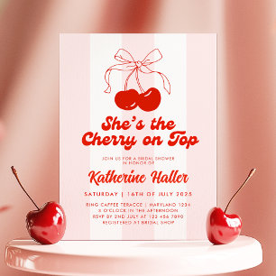 She's the Cherry on Top Bridal Shower Invitation