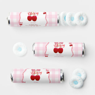 She's The Cherry On Top Pink Bow Bridal Shower Breath Savers® Mints