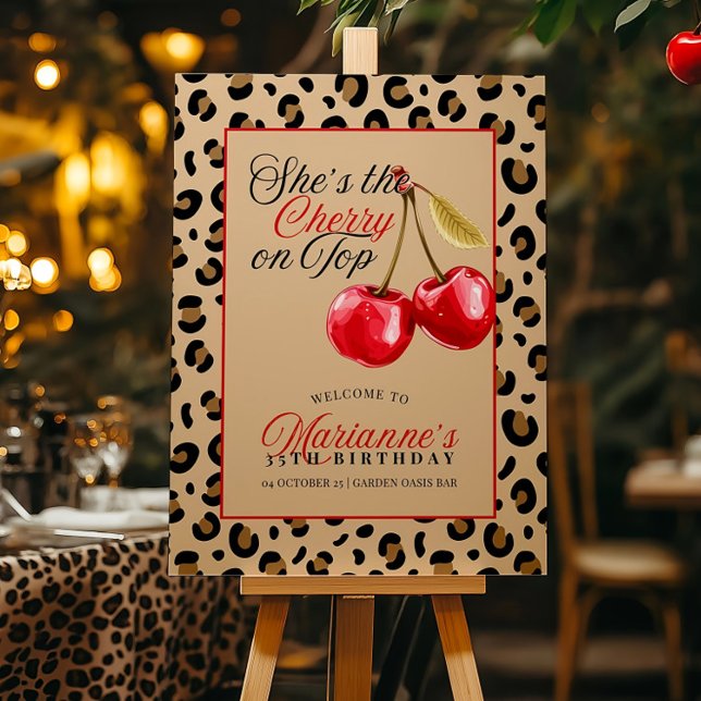 She's the Cherry on Top Welcome Sign Template Cher (Creator Uploaded)