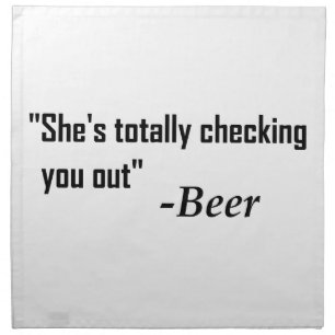 "She's Totally Checking You Out" - Beer Napkin
