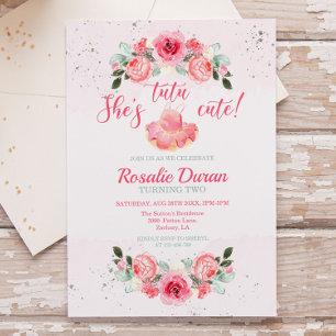 She's Tutu Cute Ballerina Birthday Invitation