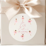 She's Tutu Cute Pink Ballerina 2nd Birthday Party Classic Round Sticker<br><div class="desc">These are She's Tutu Cute Pink Ballerina Ballet 2nd Birthday Party Favor Stickers!</div>