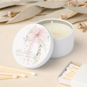 She's tying a knot Bow Bridal Shower Mini Candle Favors