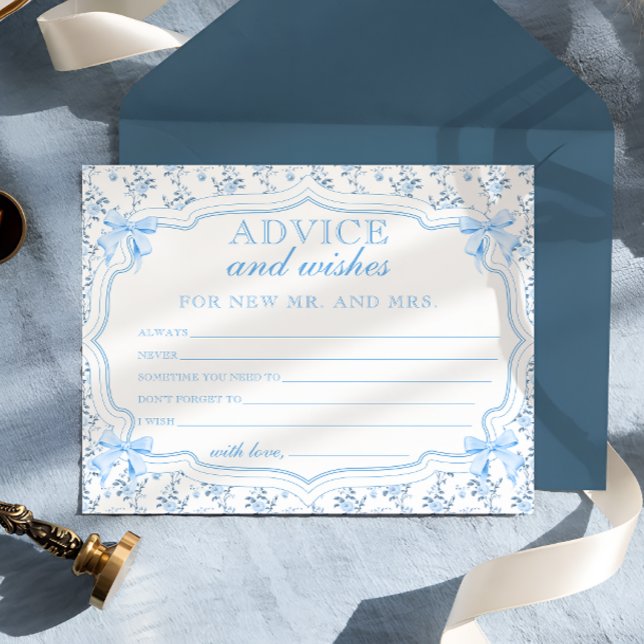 She's Tying the Knot Advice and Wishes Cards (Creator Uploaded)