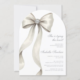 She's Tying The Knot Bachelorette Arched Invitation