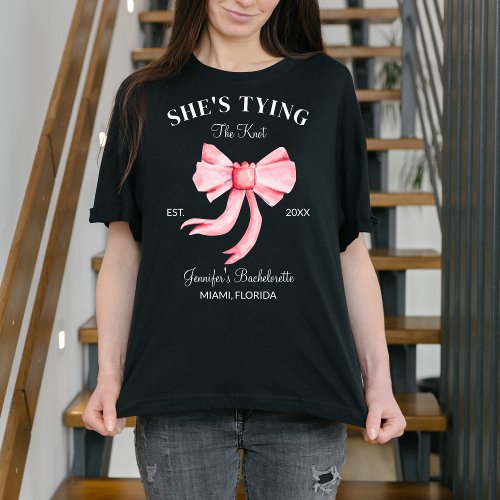 Shes Tying The Knot Bachelorette Wedding Party T_Shirt