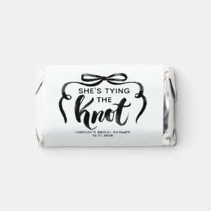 She's Tying The Knot Black Bow Bridal Shower Hershey's Miniatures