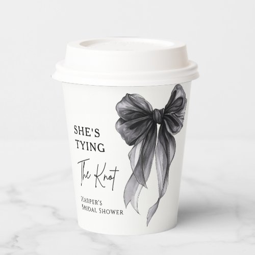 She's Tying The Knot Black Bow Bridal Shower