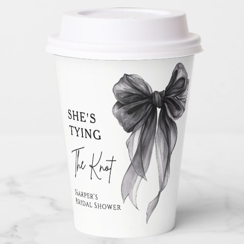She's Tying The Knot Black Bow Bridal Shower