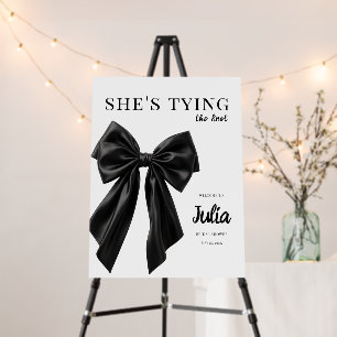 She's Tying The Knot Black Bow Sign, Bridal Shower Foam Board