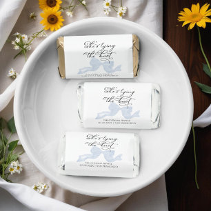 She's tying the knot Blue Bow Bridal Bridal Shower Hershey's Miniatures