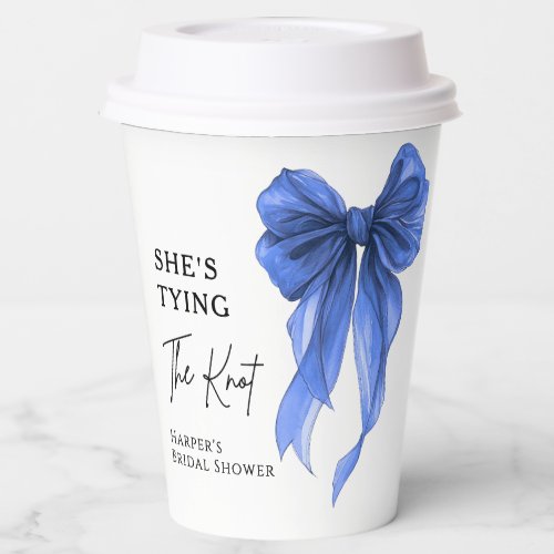 She's Tying The Knot Blue Bow Bridal Shower