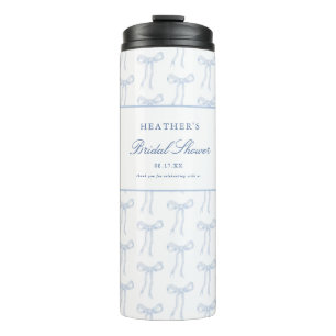 She's Tying The Knot Blue Bridal Shower Favors Thermal Tumbler