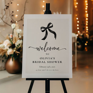 She's Tying the Knot Bow Bridal Shower Welcome Foam Board