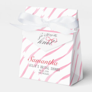 She's Tying the Knot Bow Coquette Bridal Shower Favor Boxes